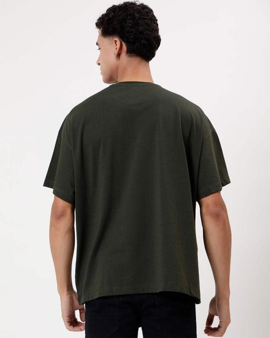 Drop shoulder plain T-shirt| Fabric jersey